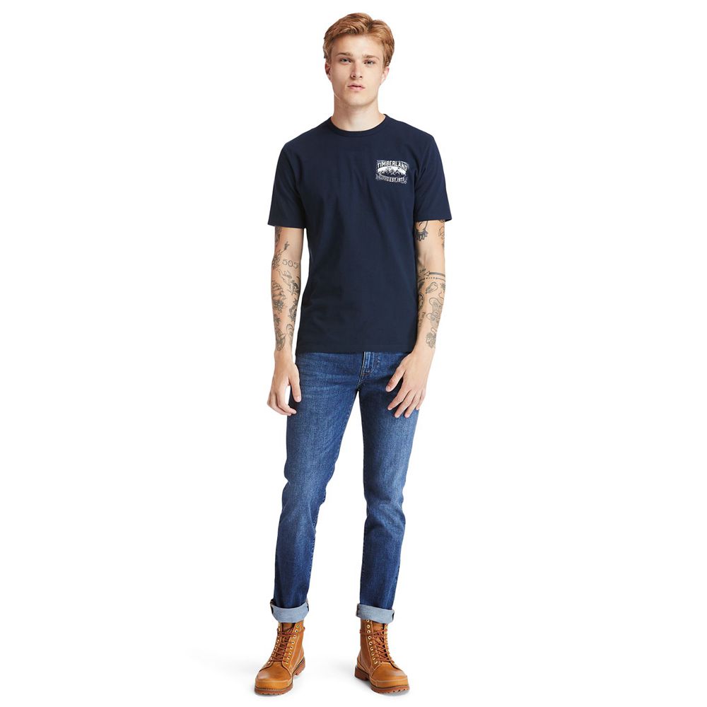 Timberland Παντελονια Ανδρικα Μπλε - Sargent Lake Slim Denim Jeans - Greece 4627580-WG